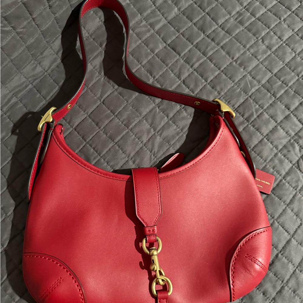 Coach Hampton Hobo Ruby Leather Women's Bag